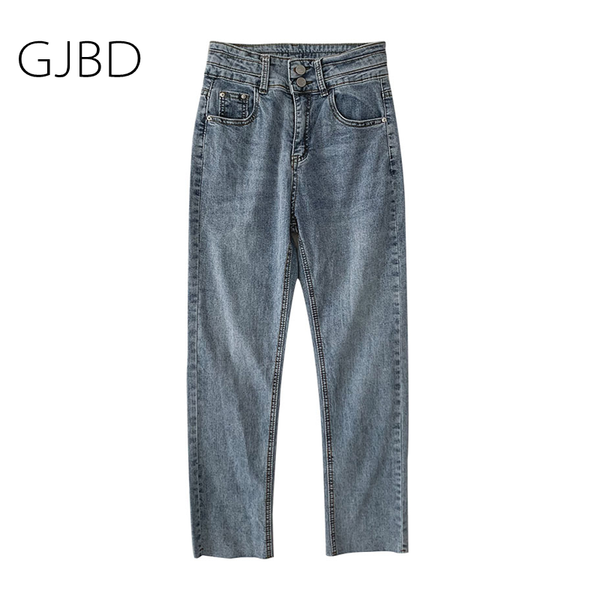 

women's jeans high waist woman 2021 spring y2k light colour baggy straight denim trouser fashion vintage streetwear pencil pants, Blue