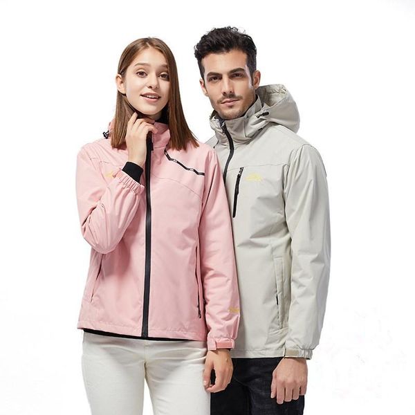 

women's trench coats couple's stormsuit male single layer waterproof windbreaker outdoor sports mountaineering clothing overalls f, Tan;black