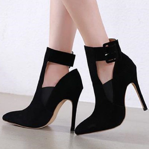 

designer shoes women luxury heels black pointed toe pumps with buckle size 35 to 40 come with box