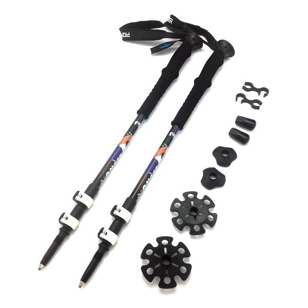 

trekking poles 2pcs/lot pole nordic aluminum alloy walking alpenstock hiking cane camping