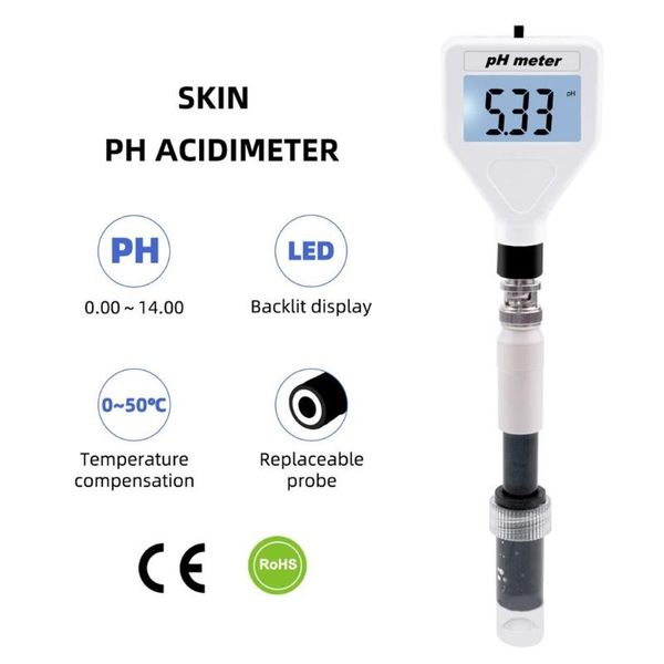 

meters multipurpose ph meter digital acidity tester soil with white backlight for cheese meat skin