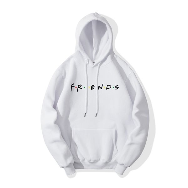 

trend streetwear friends hoodies men/women fashion print couple clothes sudadera hombre simple outwear hoody sweatshirt 24 color 201103, Black