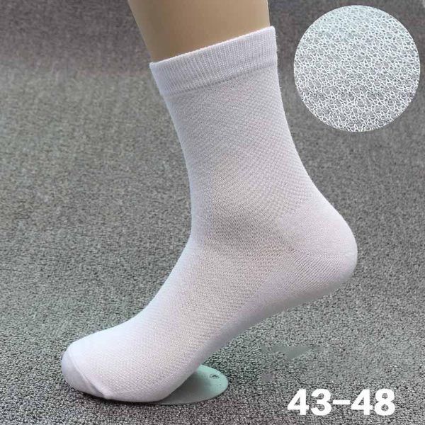 

men's socks sock black white business men soft breathable summer autumn short for male mesh plus size 44 45 46 sox