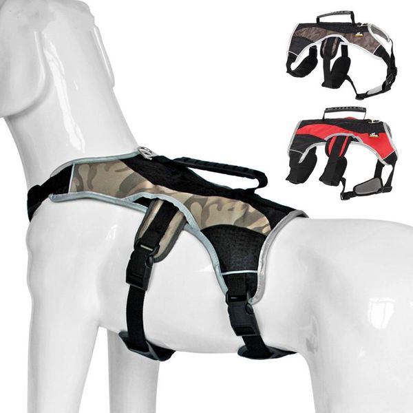 

dog collars & leashes nylon large harness professional pet dogs outdoor training vest harnesses reflective chest strap for golden retriever