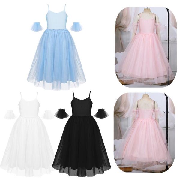 

children's girls ballet tutu dress romantic style dance wear kids ballet dance performance costumes long tutu ballerina dress, Red;yellow