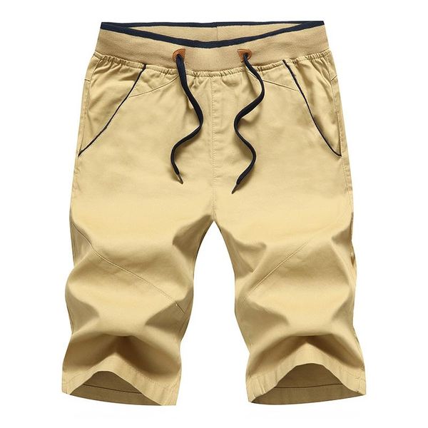 

shorts men 2021 summer fashion solid mens shorts casual cotton slim bermuda masculina classic knee beach short m-5xl, White;black