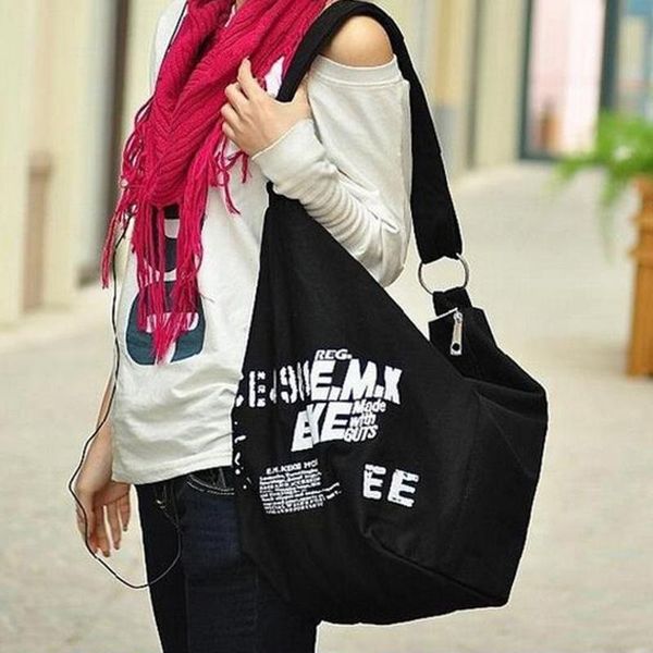 

new travel shoulder bags women casual ladies canvas letter handbags large capacity travel tote bags shopping pocket bolsas mujer