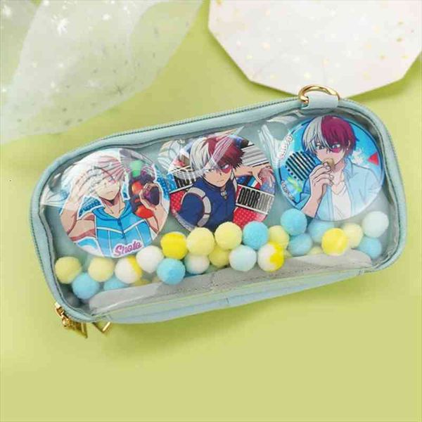 

reversible pen case dual cosmetic bags use storage shoulder mobile phone crossbody transparent