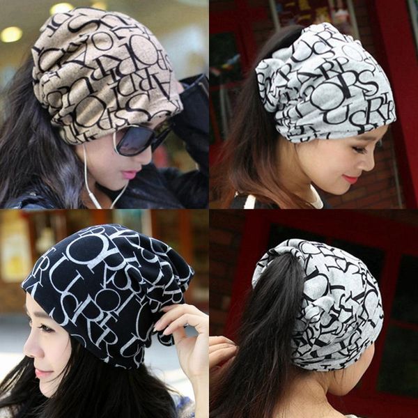 

beanie/skull caps english letter patterns hip-hop multi purpose baggy beanie hat scarf collar for man women, Blue;gray
