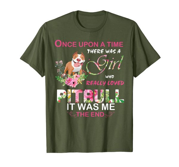 

there was a girl who really love pit bull dog lover tshirt, White;black