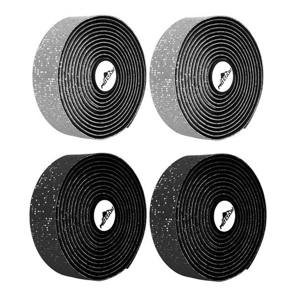 

bike handlebars &components quality motsuv 2pcs high elastic eva bicycle handlebar tape road handle belt with reflective strap bike,gray & b