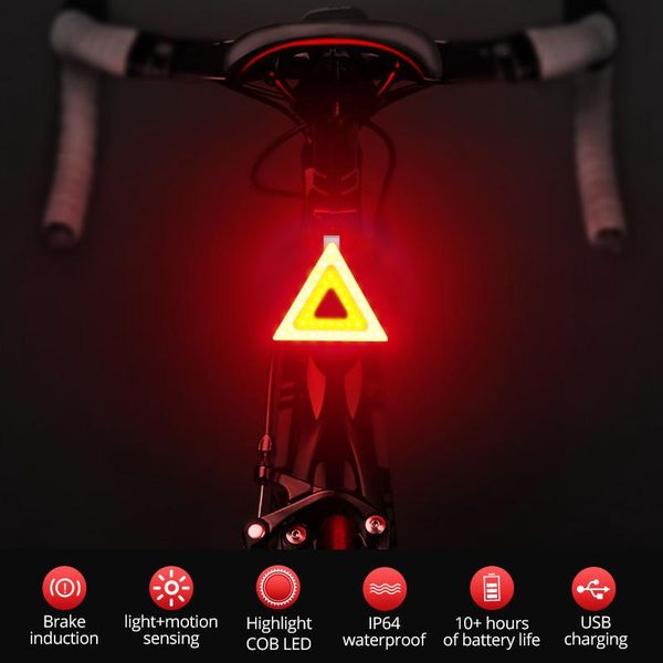 

bike lights bicycle light smart auto start/sbrake sensing usb rechargeable 5 models cycling