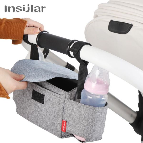 

diaper bags large capacity baby stroller storage organizer mom travel hanging carriage pram cart milk bottle handbag 8040