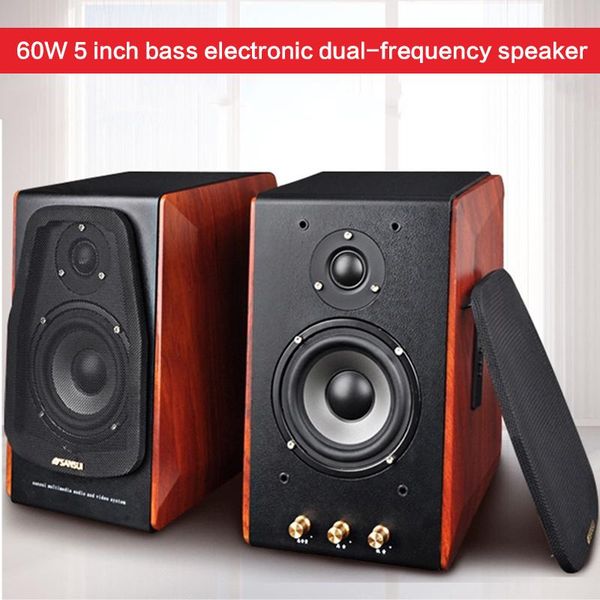 

60w high-power bluetooth speaker bookshelf audio fever hifi speaker active home tv computer aux u disk direct reading