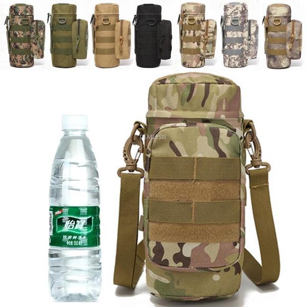 

hydration packs outdoor sports water bottle bag tactical military molle system pouch portable kettle holder