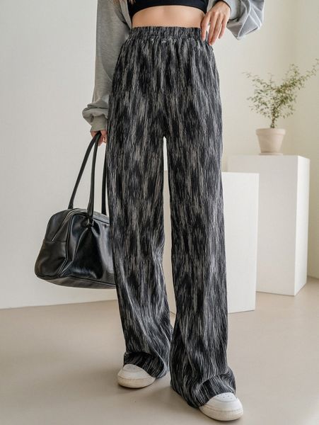 

dazy high waist tie dye pants p5pc#, Black;white