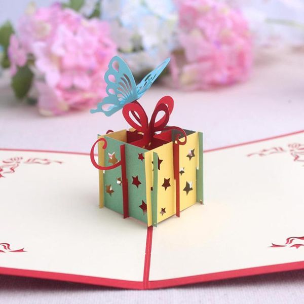 

greeting cards 3d paper handmade party supplies gift valentine's day cake postcards blessing card diy up happy birthday