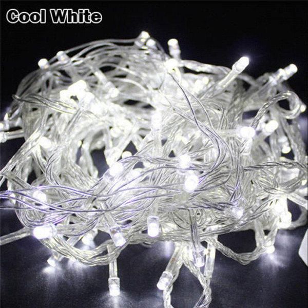 10M 100leds Lead LED Strings Night Light con spina US / EU AC220 / 110V 9 colori Festoon Lamps Luci esterne impermeabili Ghirlanda Party Holiday