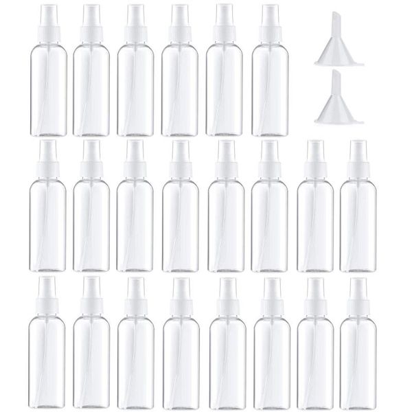 

22 pack plastic spray bottles 80ml clear empty spray container fine mist sprayer refillable atomiser bottles cleaning