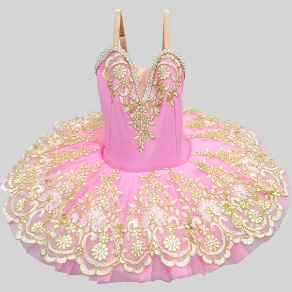

2021 pink tutu ballet feather swan lake dress women child girls professional ballet tutu ballerina dress kids girls dance wear, Black;red