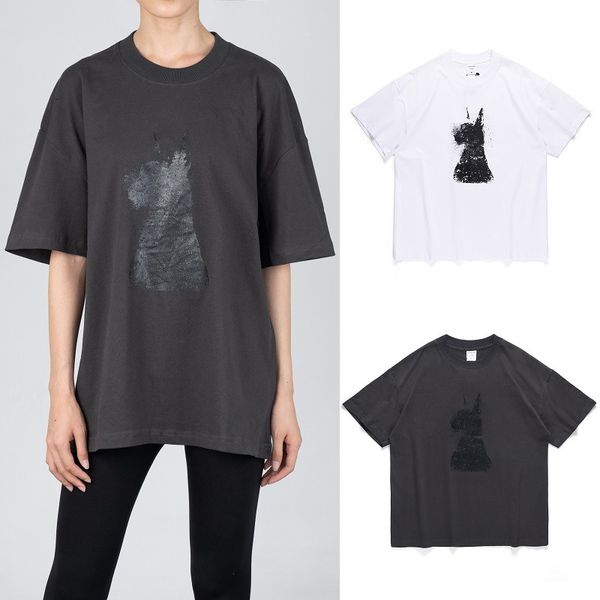 

t shirt 2021 high street kanye same dark style personalized printed men's round neck short sleeve, White;black