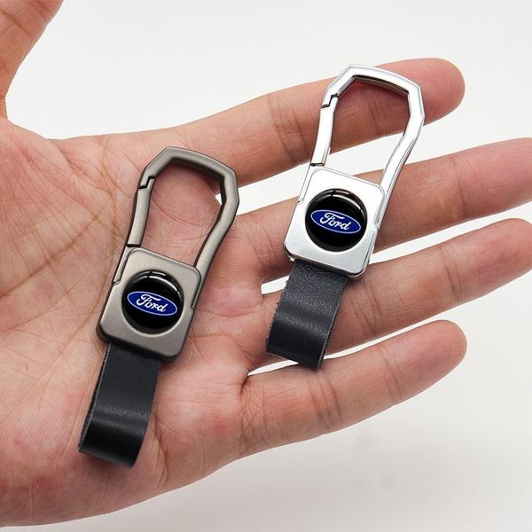

keychains wear leather car keychain, fashionable product zinc alloy metal suitable for ford- cars, Silver