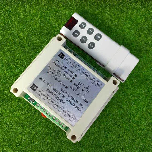 

smart home control ak06s dc 12v 24v 36v 6 channel ch 10a relay rf wireless remote lighting switch with 1pcs white