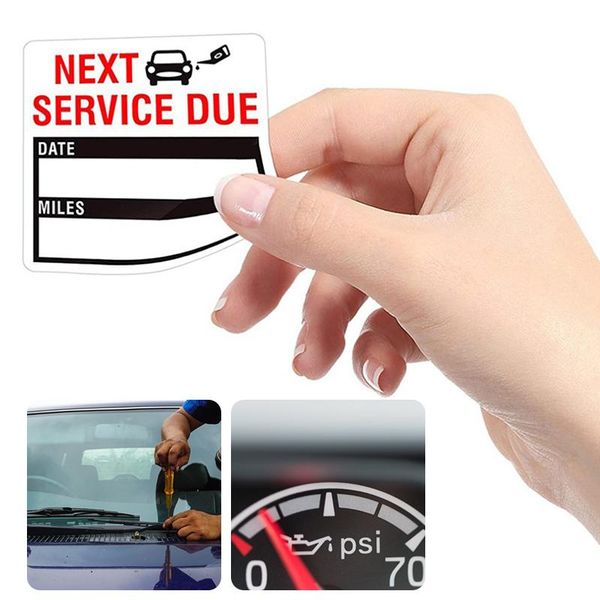 

window stickers 100pcs/roll oil change/service reminder sticker adhesive labels car