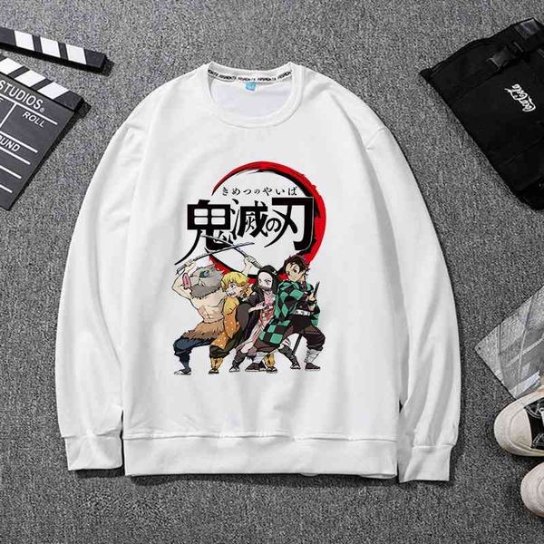 

tt138 autumn winter new ghost killing blade men's and women's pullovers, Black