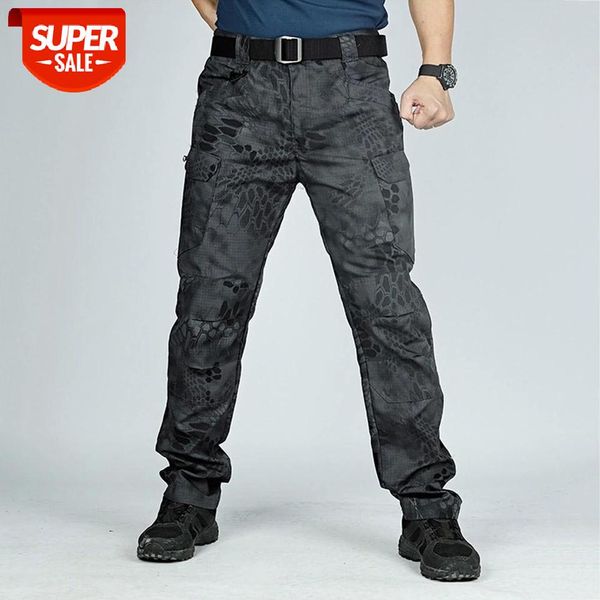 

men camo multi-pockets quick dry outdoors sports tactical trousers cargo pants #gh1d, Black