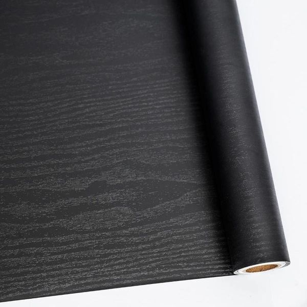 

wallpapers black self adhesive removable film easy to apply wall coverings stickers shelf table door furniture renovation