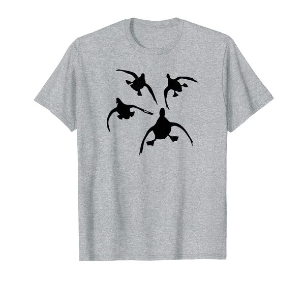 

duck hunting t shirt by committed waterfowl: four coming in, White;black