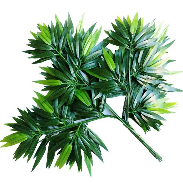 

decorative flowers & wreaths green artificial bamboo leaves silk cloth plants for wedding decoration home office