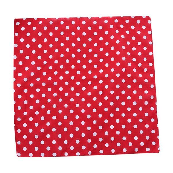 

scarves 55x55cm women vintage large polka dot square scarf cotton sport head wrap bandana multifunction hip-hop dancing wristband, Blue;gray