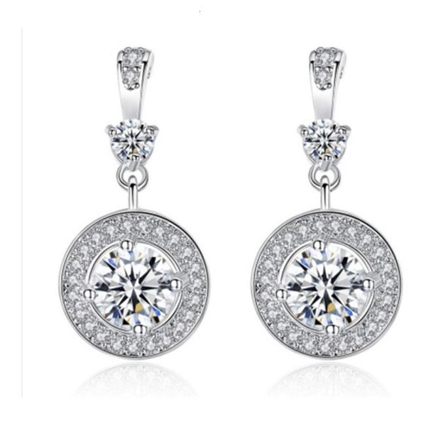 

noble low price diamond crystal drop 925 silver lady's earings 33.07vv