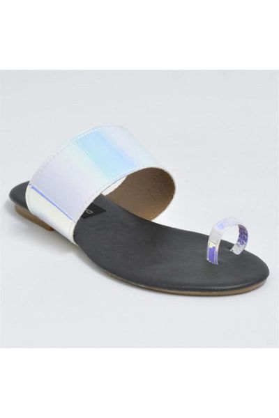 

sandals women's thong hologram lilac, Black