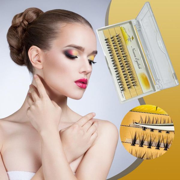 

false eyelashes segmented black thick cross-flowering eye extension quick wear makeup tools