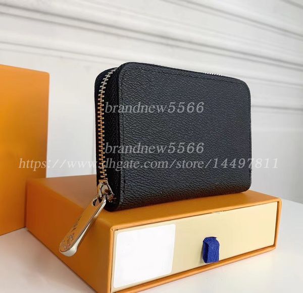 

men's wallets coin purse card holders women's small zippy wallets women mini clutches short wallet 60067 date code with box dust b, Red;black