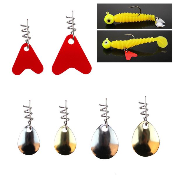 

spring red core lock needle sub soft bait accessories rotating sequin
