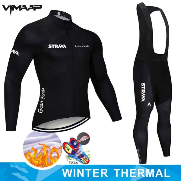 

racing sets strava cycling clothing wear ciclismo bike pro clothes jersey set fleece mountian ropa bicycle winter, Black;blue