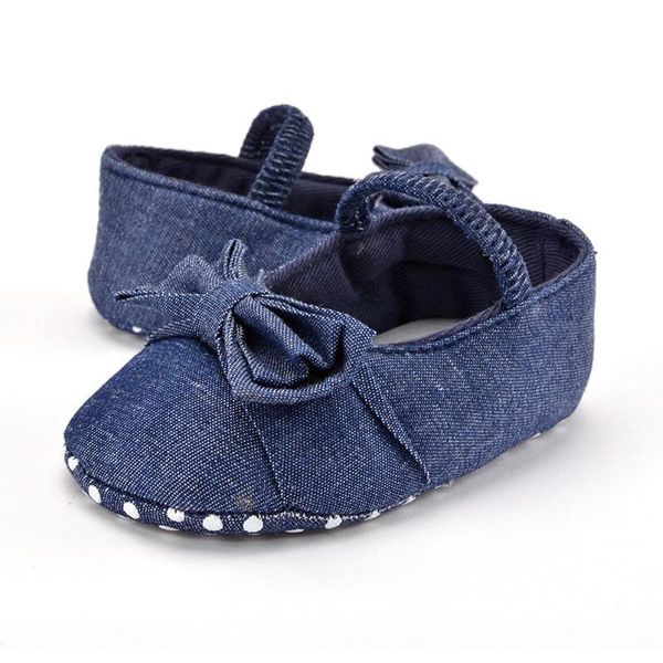 

first walkers baby girls toddler soft sole blue color mary jane shoes