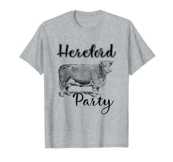 

hereford party cute t-shirt cow farmer gift awesome, White;black