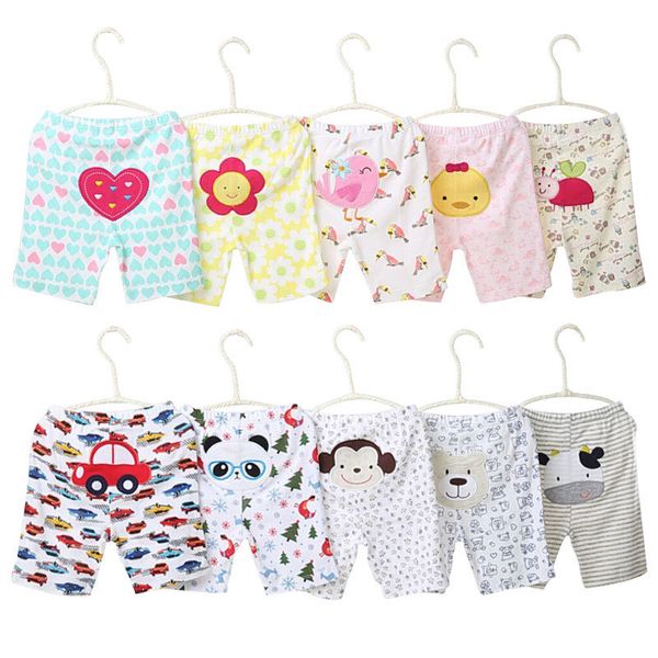 

[5pcs/lot random color]cartoon print baby shorts cotton baby girl shorts summer toddler short pants newborn panties 210315, Black