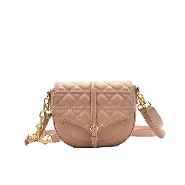 

2022 latest models handbag wholesale fashion wide shoulder belt spring embroidered thread saddle bag women's single shoulder bag