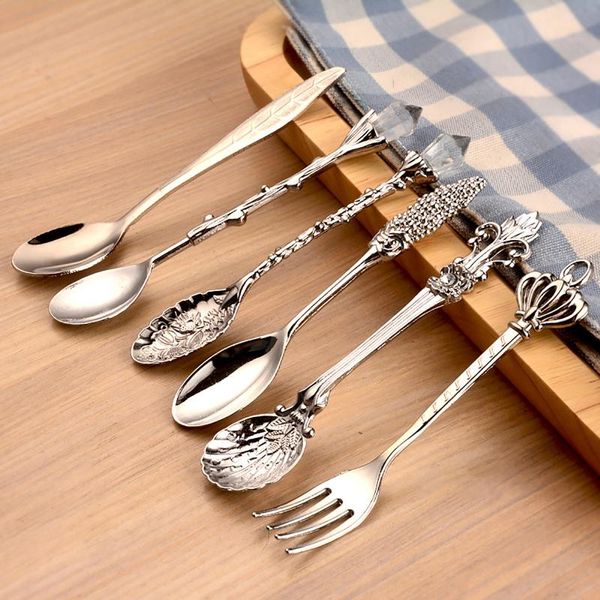 

spoons gold sliver zinc alloy soup shovel cookware kitchen utensils cocina cooking tools home restaurant accessories