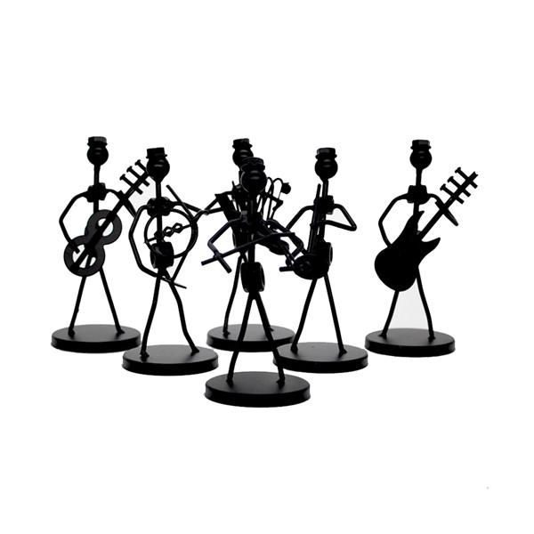 

party favor 1pc mini iron music band model miniature musicians figurines arts craft decorations gift random design