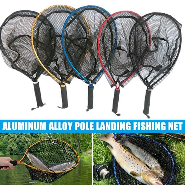 

fishing accessories aluminum alloy pole non-slip net catching fishes landing portable convenient red de pesca