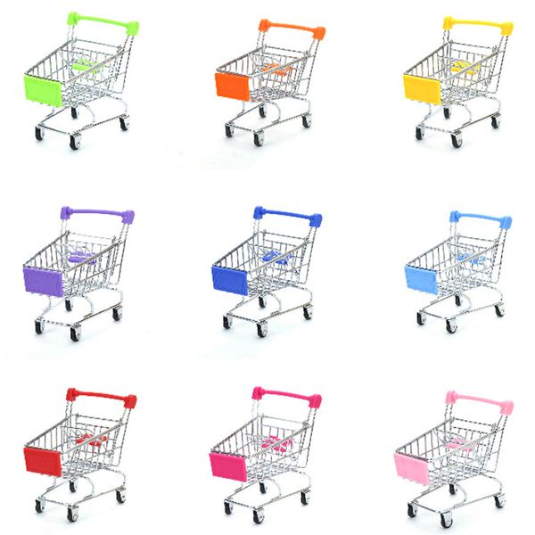 

mini supermarket handcart shopping utility cart mode storage funny folding shopping cart with wheels home decor