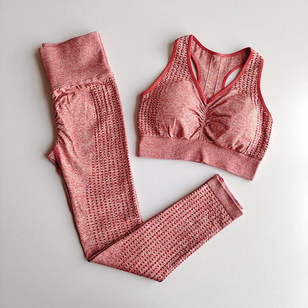 

yoga outfit seamless set women sports gym leggings sport bra suit