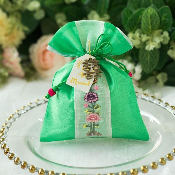 

gift wrap 10pcs handmade creative wedding pouches cases with ribbons tags casamento party favors and gifts jewelry packaging dec
